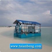 远洋牌ZJQ潜水渣浆泵配套的抽沙船在马尔代夫开展抽沙填海工程